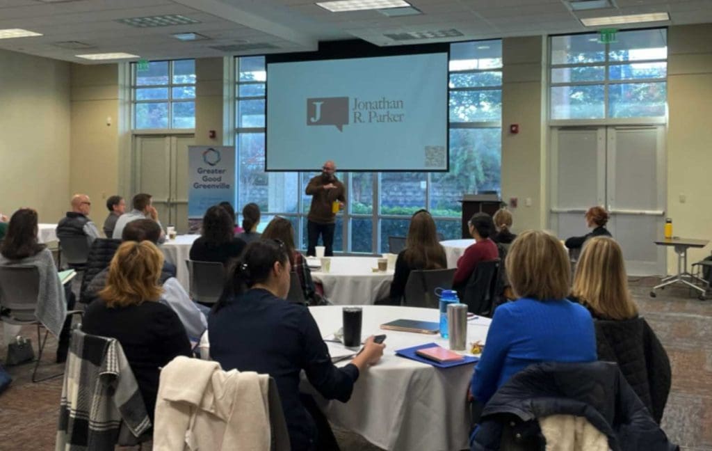 Discover their leadership voices during a workshop with Jonathan R. Parker.