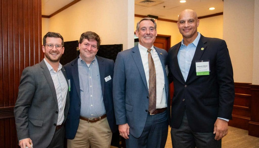 Fountain Inn Mayor GP McLeer, Derek Lewis, Senator Ross Turner, Greenville City Councilman Ken Gibson. Credit: Amy Randall Photography